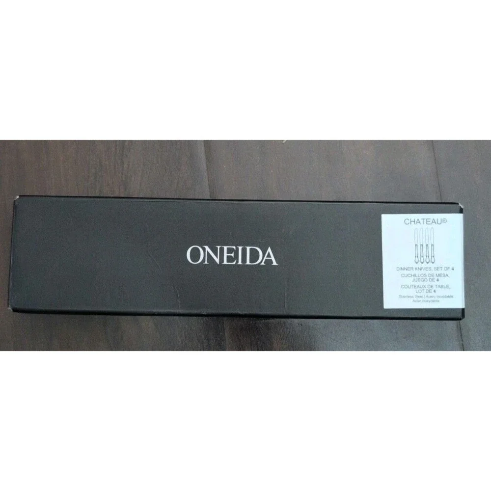 Oneida Chateau Fine Flatware Dinner Knives Set of 4 18/10 Stainless Steel